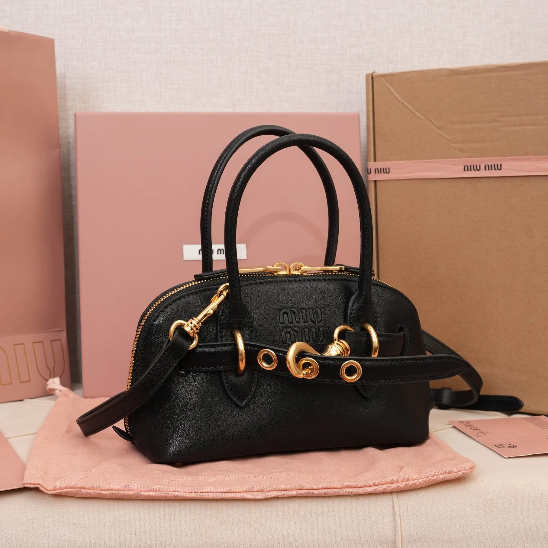 Miu Miu Aventure Nappa Leather Bag Miu Miu Aventure Nappa Leather Bag