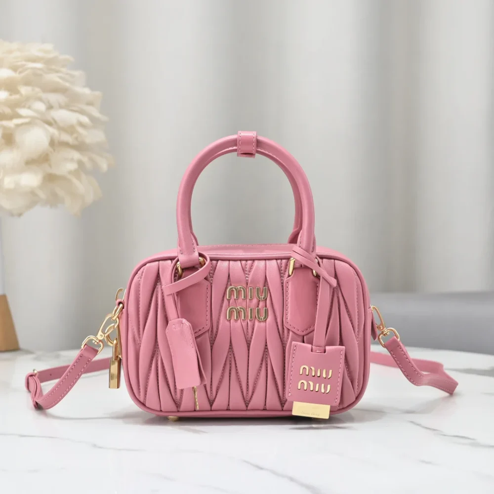 Miu Miu Arcadie Matelassé Nappa Leather Bag