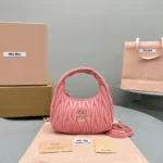 Miu Miu Wander Matelassé Nappa Leather Hobo Bag