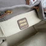 Miu Miu Canvas and Leather Backpack
