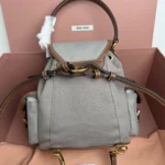 Miu Miu Canvas and Leather Backpack