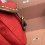 Miu Miu Canvas and Leather Backpack