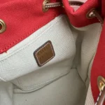 Miu Miu Canvas and Leather Backpack