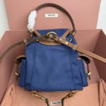 Miu Miu Canvas and Leather Backpack