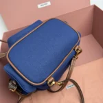 Miu Miu Canvas and Leather Backpack